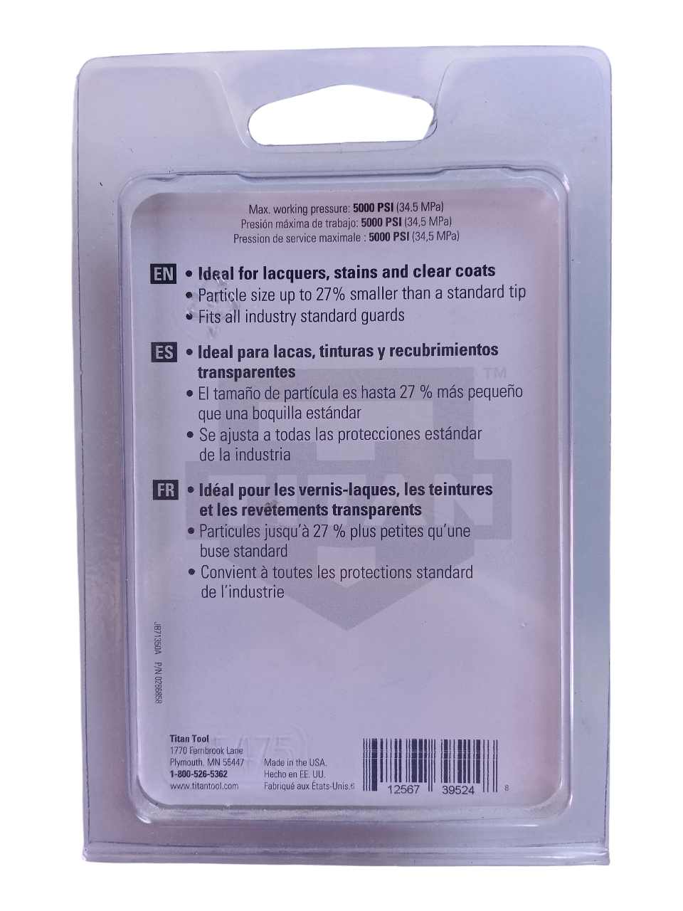 Titan SC-6 Plus 210 - Synergy Fine-Finish Nozzle 5000 PSI - Size 210