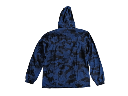 Dirt Fox blue/black zip-up hooded jacket (XL)
