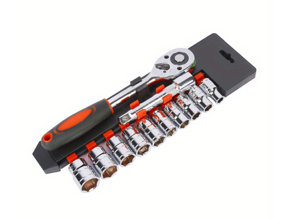 Generic — 1/2" Metric Socket Set (12-Piece) — Red/Black