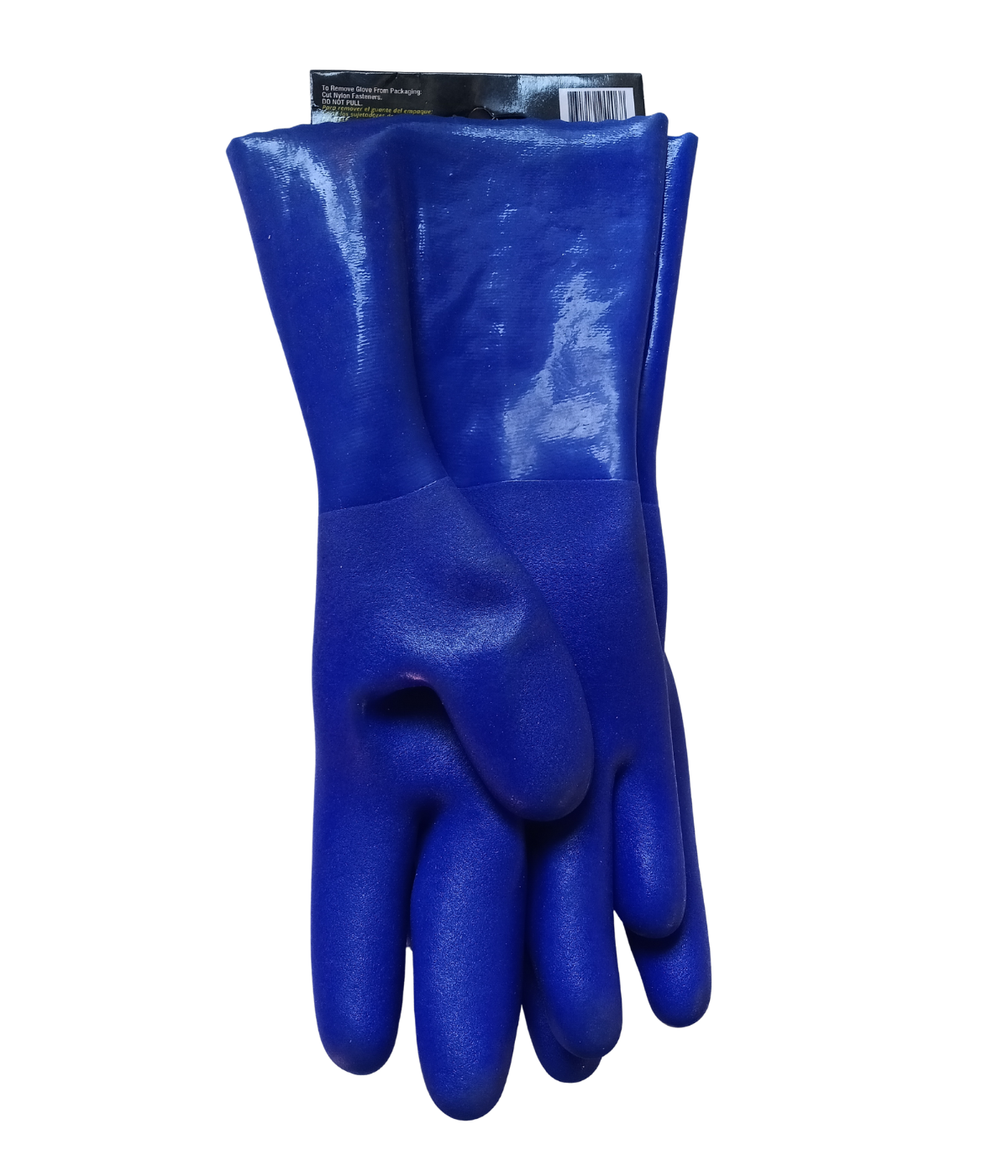 Grease Monkey Pro Cleaning PVC Coated Gloves - L/XL, Long Cuff Chemical Resistant
