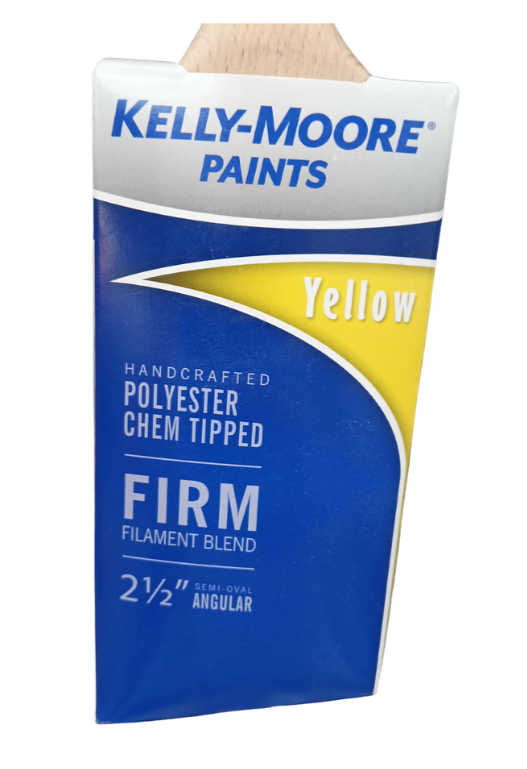 Kelly-Moore Yellow — 2.5" Firm Angular Paint Brush