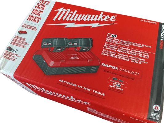Milwaukee M18 REDLITHIUM 5Ah XC Dual Bay Rapid Charger Kit (48-59-1852PD)