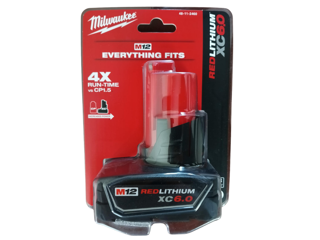 Milwaukee M12 REDLITHIUM™ XC6.0 — 12V 6.0Ah Extended Capacity Battery (48-11-2460)
