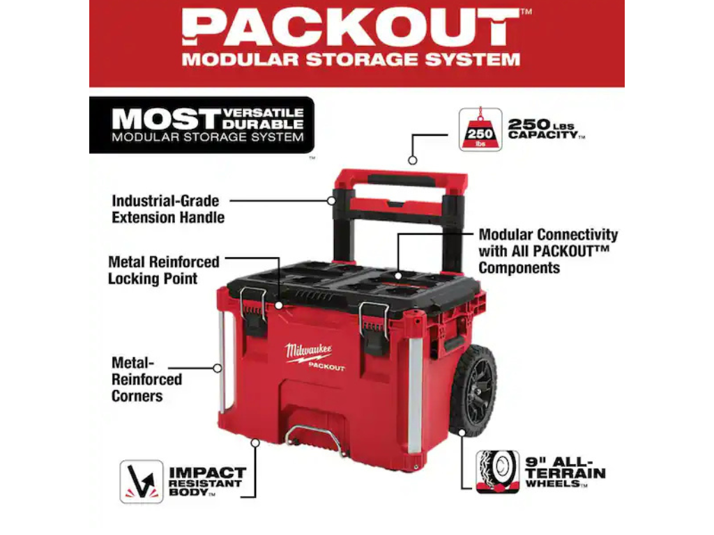 Milwaukee — PACKOUT 22" Rolling Modular Tool Box (48-22-8426)