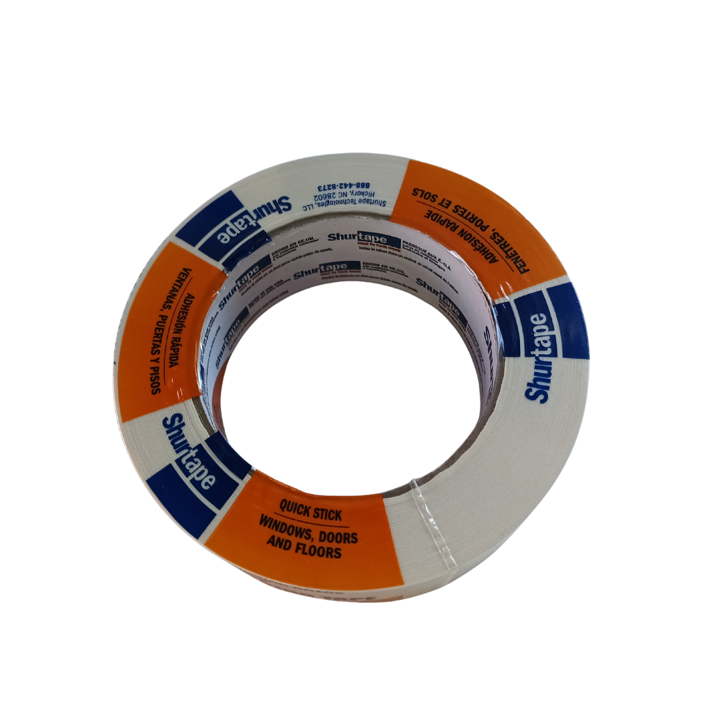 Shurtape CP 66 Contractor Grade Masking Tape - 1.41" x 60 Yds, High Adhesion