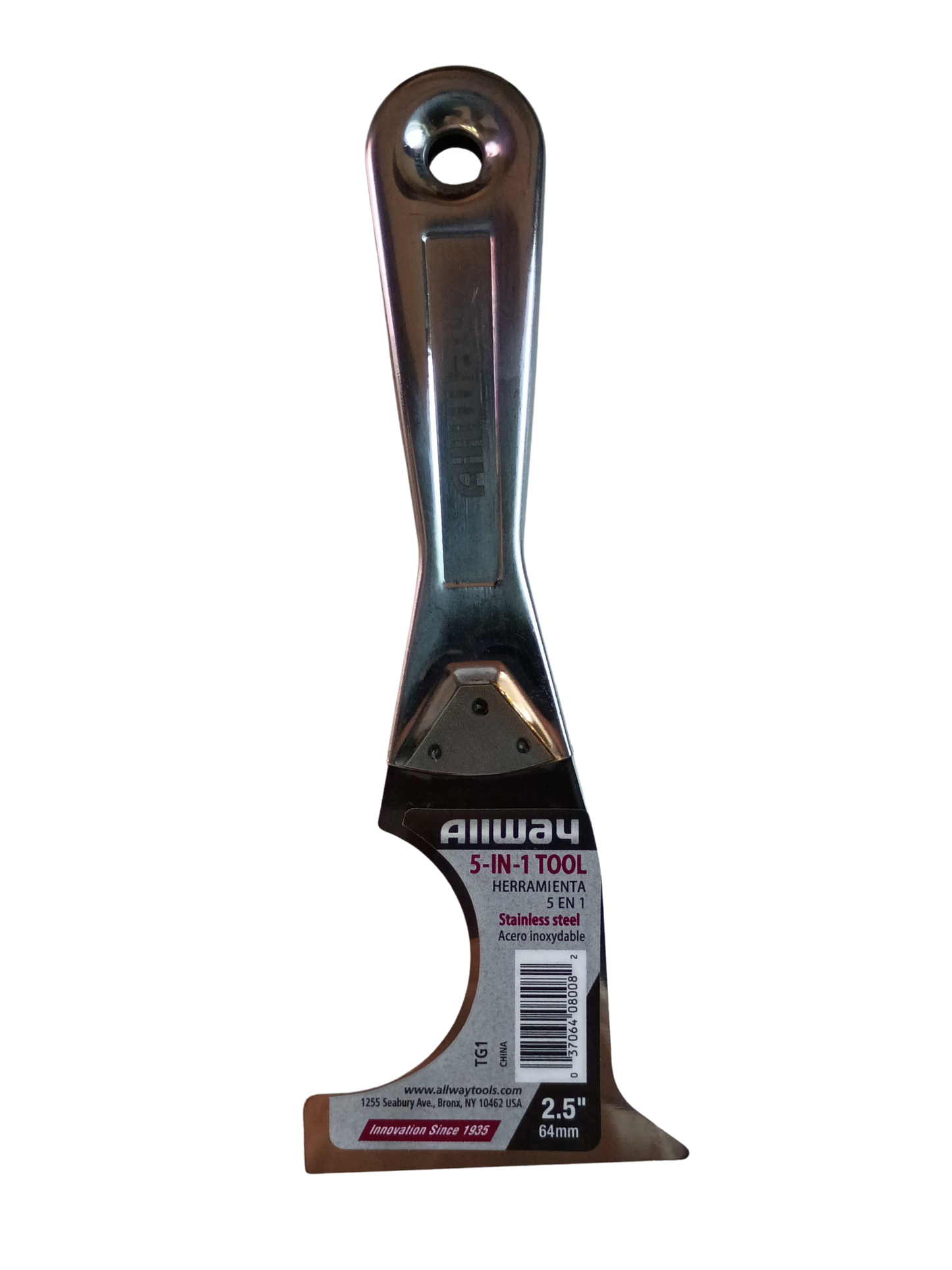 Allway UX-Line TG1 Unibody 5-in-1 Painter’s Multi-Tool - One-Piece Stainless Steel