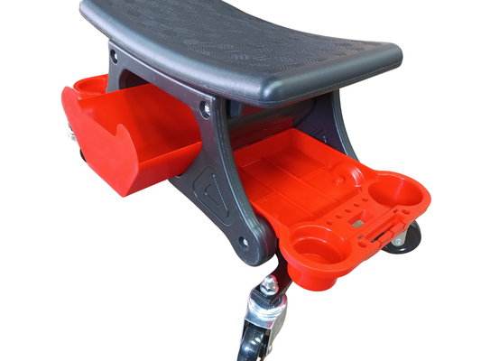Professional 300 lb Rolling Mechanic Stool with Integrated Tool Storage