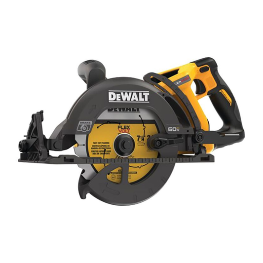 DEWALT FLEXVOLT 60V Max — 7-1/4" Worm-Drive Style Circular Saw (Tool Only, DCS577B)