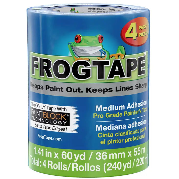 Shurtape — FrogTape Pro Grade Painter's Tape 1.41in x 60yd (4-Pack)