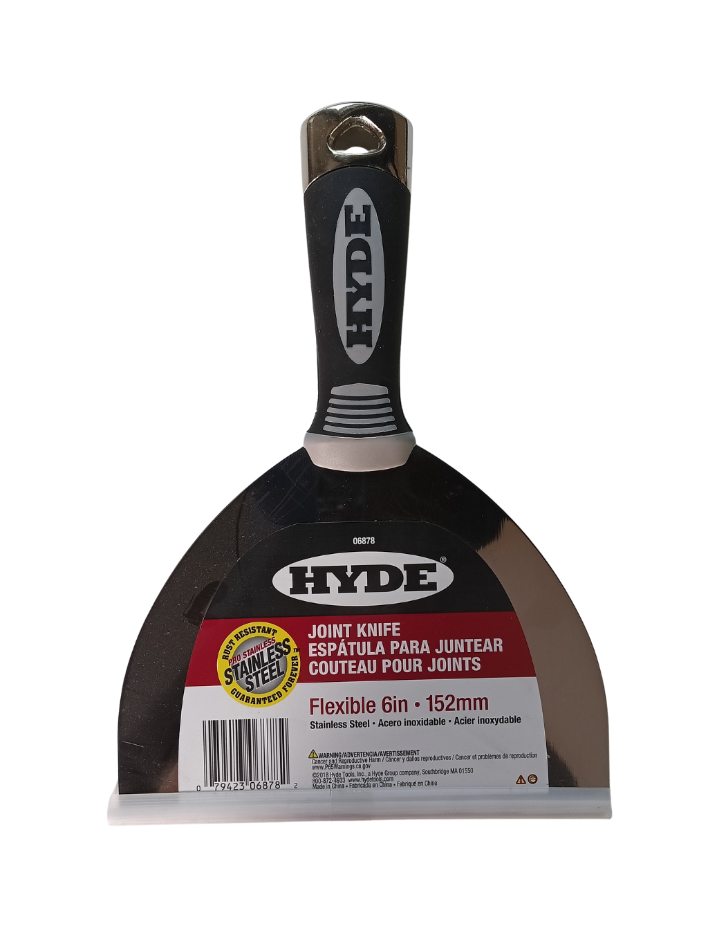 Hyde 6" Pro Stainless Flexible Joint Knife - Hammer Head, Rust Resistant (06878)