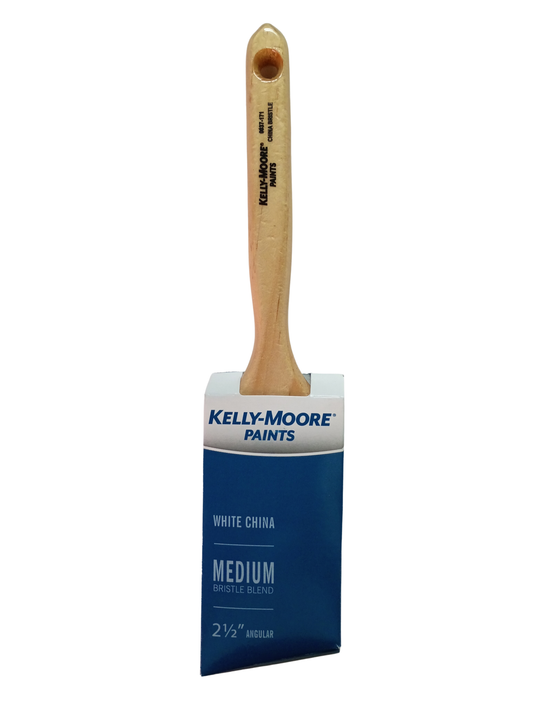 Kelly-Moore White China Natural Bristle Paint Brushes (2" Angle, 2.5" Angle & 3" Flat)
