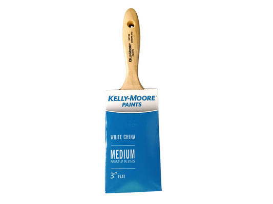 Kelly-Moore — 3" White China Medium Flat Sash Brush
