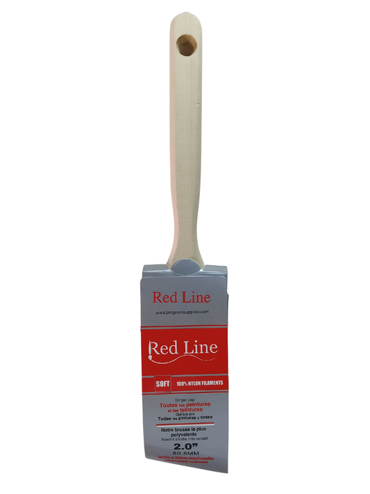 RedLine 2" Professional Angle Sash Paint Brush - 100% Nylon, Multi-Surface Versatility