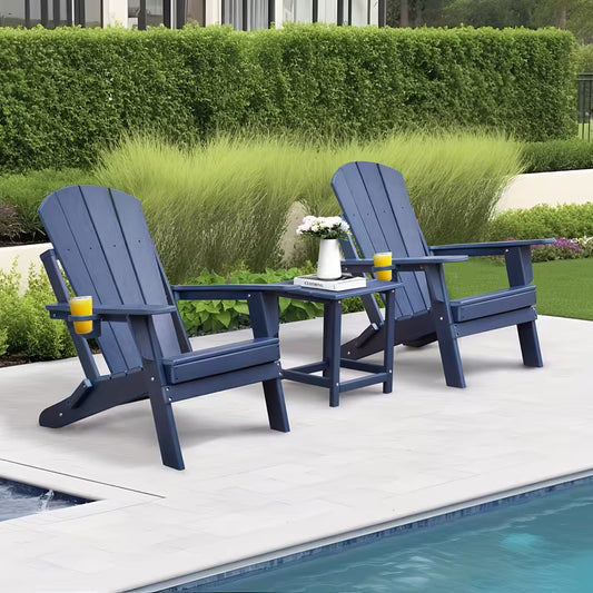 Heavy-Duty All-Weather HDPE Adirondack 3-Piece Set