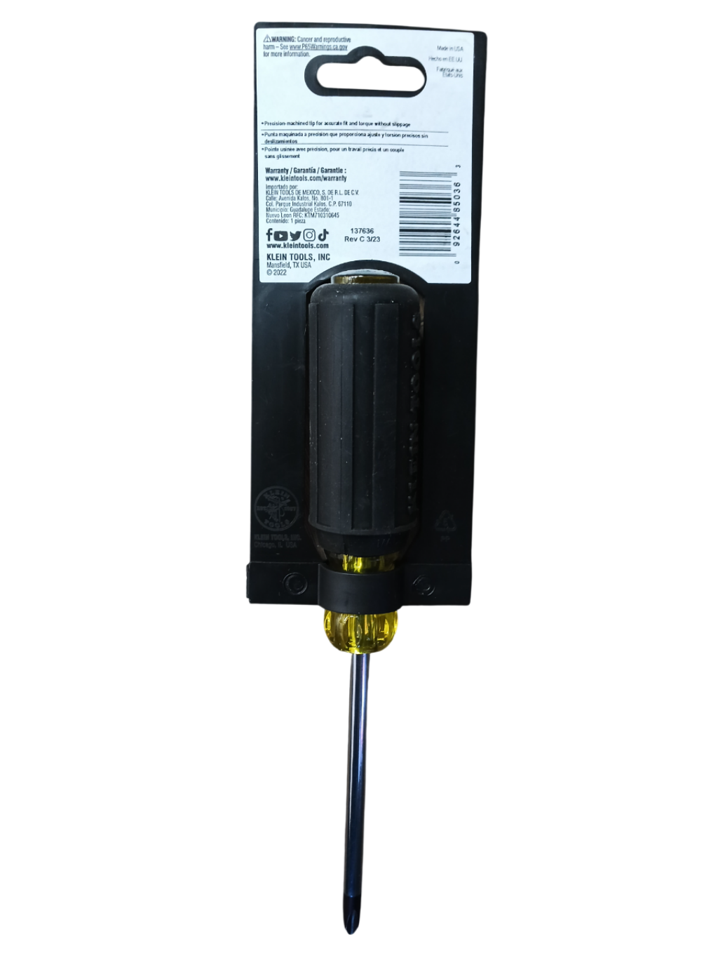 Klein Tools #2 Profilated Phillips Screwdriver - 4 in Round Shank 603-4