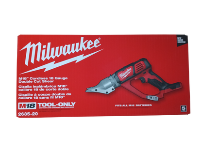 M18 18V Cordless 18-Gauge Double-Cut Metal Shear (Tool Only) — Model 2635-20