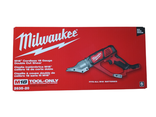 M18 18V Cordless 18-Gauge Double-Cut Metal Shear (Tool Only) — Model 2635-20