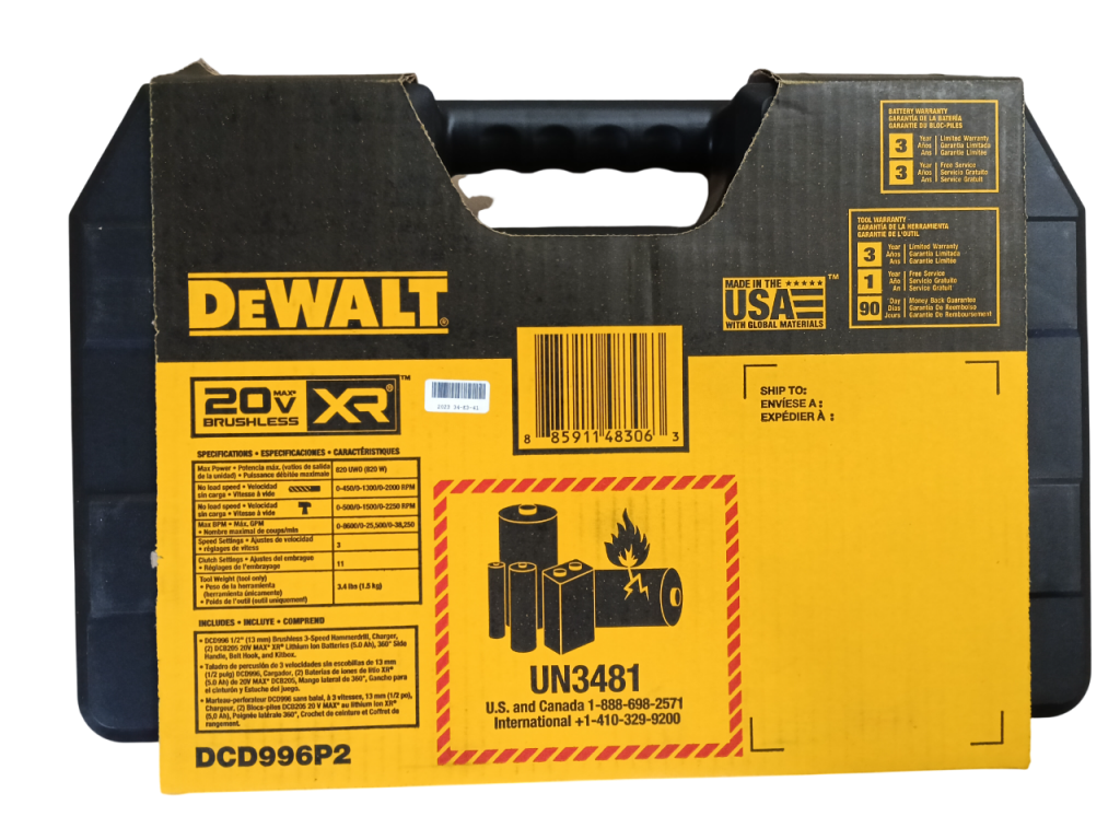 M18 20V MAX XR 3-Speed 1/2" Hammer Drill Kit — DCD996P2