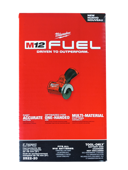 M12 FUEL 12V 3" Cut-Off Saw (Tool Only) - Model 2522-20