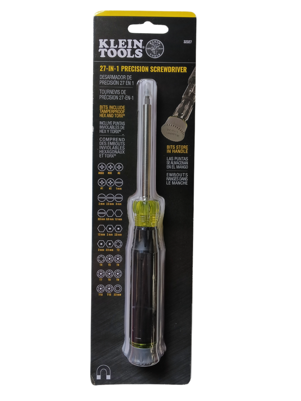 Klein 27-in-1 Precision Multi-Bit Screwdriver with Tamperproof Bits 32327