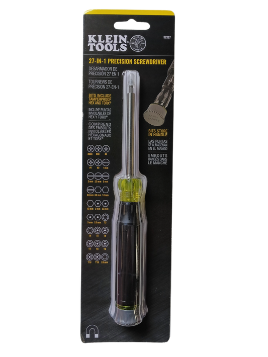 Klein 27-in-1 Precision Multi-Bit Screwdriver with Tamperproof Bits 32327