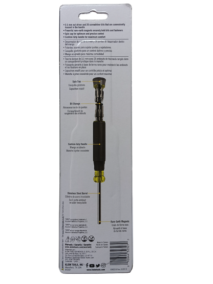 Klein 27-in-1 Precision Multi-Bit Screwdriver with Tamperproof Bits 32327