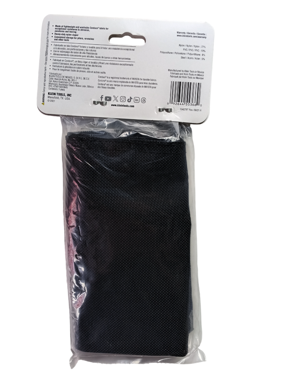 Klein Tools 5139B - 12-1/2" Cordura Nylon Tool Pouch Zipper Bag