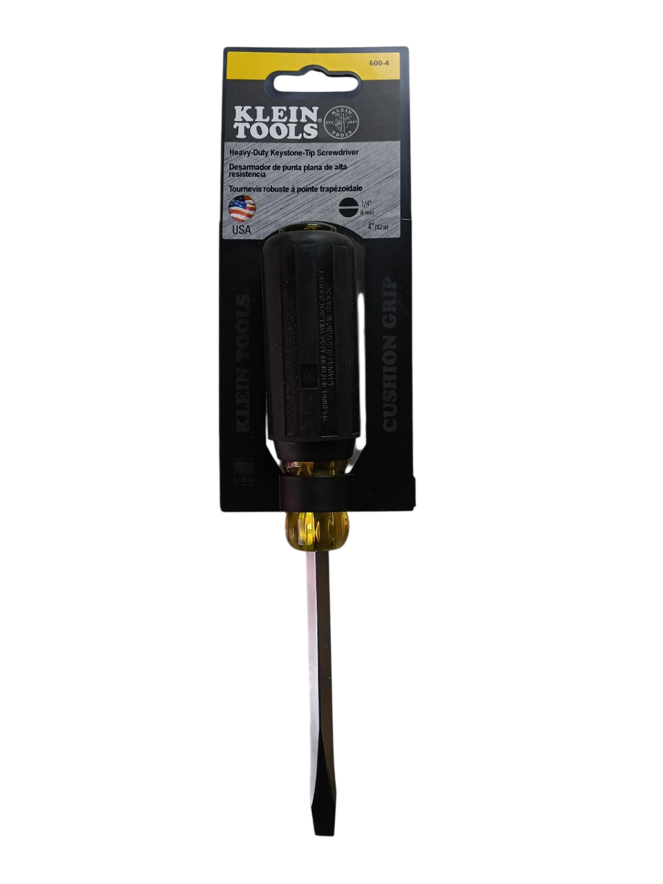 Klein Tools 6004 — 1/4" Keystone Cushion-Grip Slotted Screwdriver