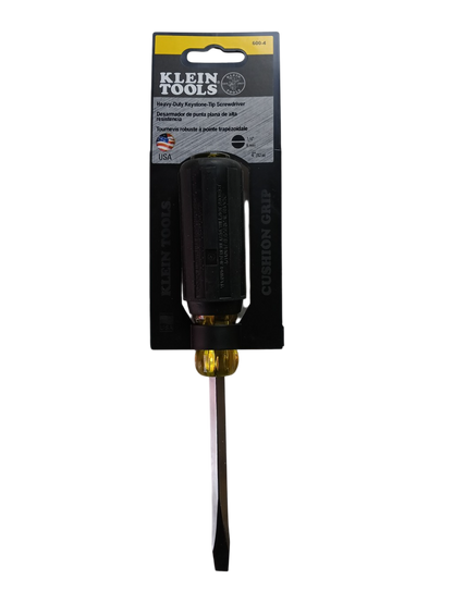 Klein Tools 6004 — 1/4" Keystone Cushion-Grip Slotted Screwdriver