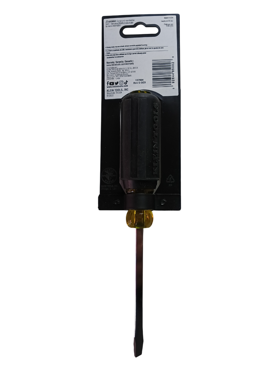 Klein Tools 6004 — 1/4" Keystone Cushion-Grip Slotted Screwdriver