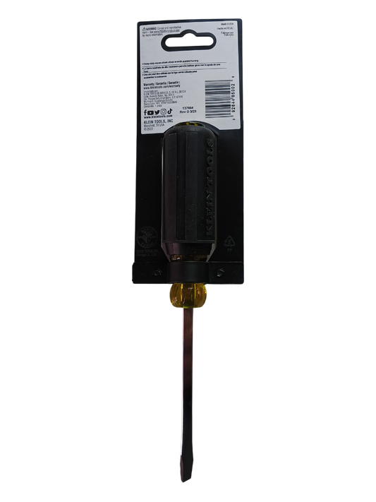 Klein Tools 6004 — 1/4" Keystone Cushion-Grip Slotted Screwdriver