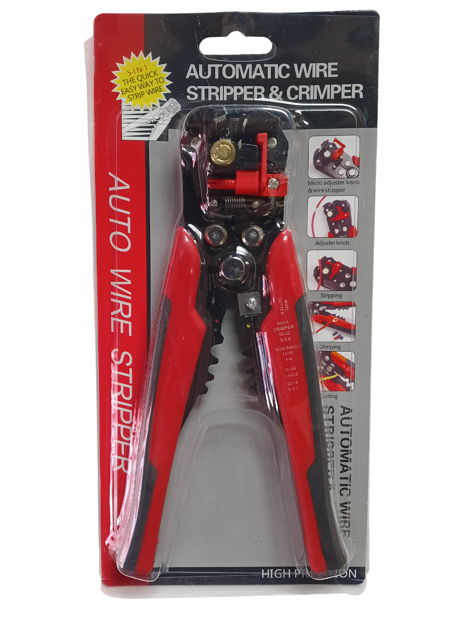Automatic Wire Stripper & Crimper - 5-in-1 Multi-Function Wire Stripper and Crimper