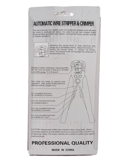 Automatic Wire Stripper & Crimper - 5-in-1 Multi-Function Wire Stripper and Crimper