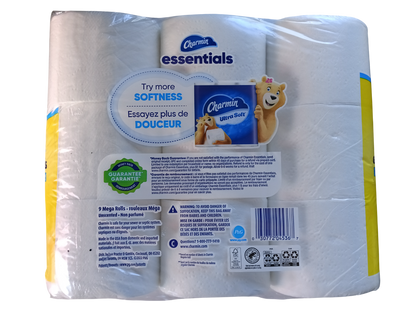 Charmin Essentials Soft 9 Mega Rolls (36 Regular Rolls), 2-Ply - 15136374878