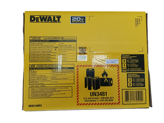 DEWALT DCK2100P2 - 20V MAX 2-Tool Combo Kit (1/2" Hammer Drill & 3-Speed Impact Driver) with Two 5.0Ah Batteries