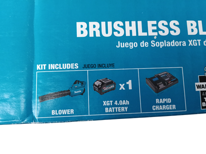 Makita XGT 40V Max Brushless Cordless Leaf Blower Kit — 4.0Ah (GBU01M1)