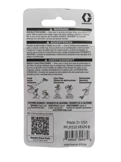 Graco FFLP210 - Fine Finish Low Pressure RAC X FF LP SwitchTip (210)