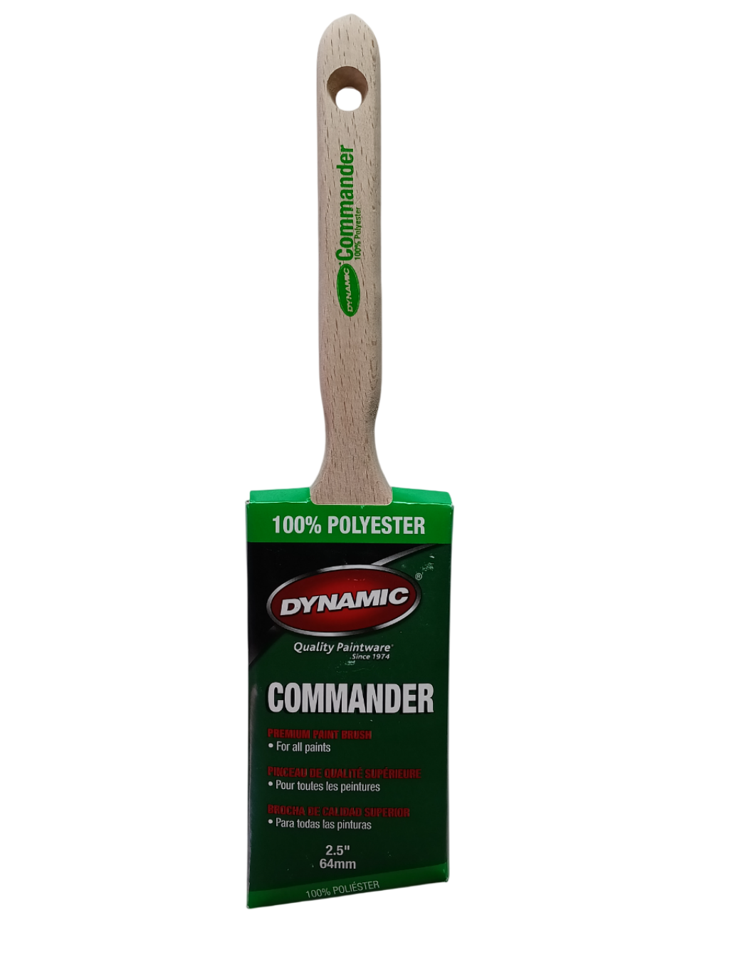 Dynamic Commander Polyester Angled Brush - 2.5" (HB188006)