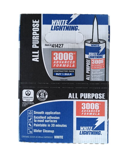 White Lightning 30060 - 10 oz Original Formula Caulk (Box of 12)