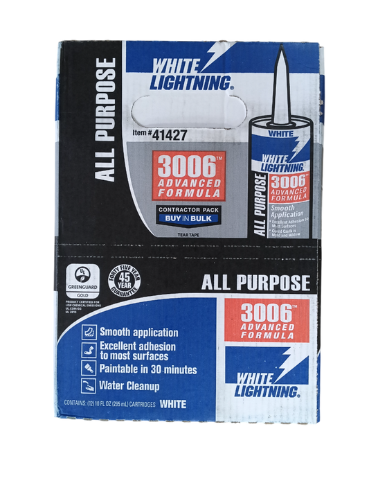 White Lightning 30060 - 10 oz Original Formula Caulk (Box of 12)