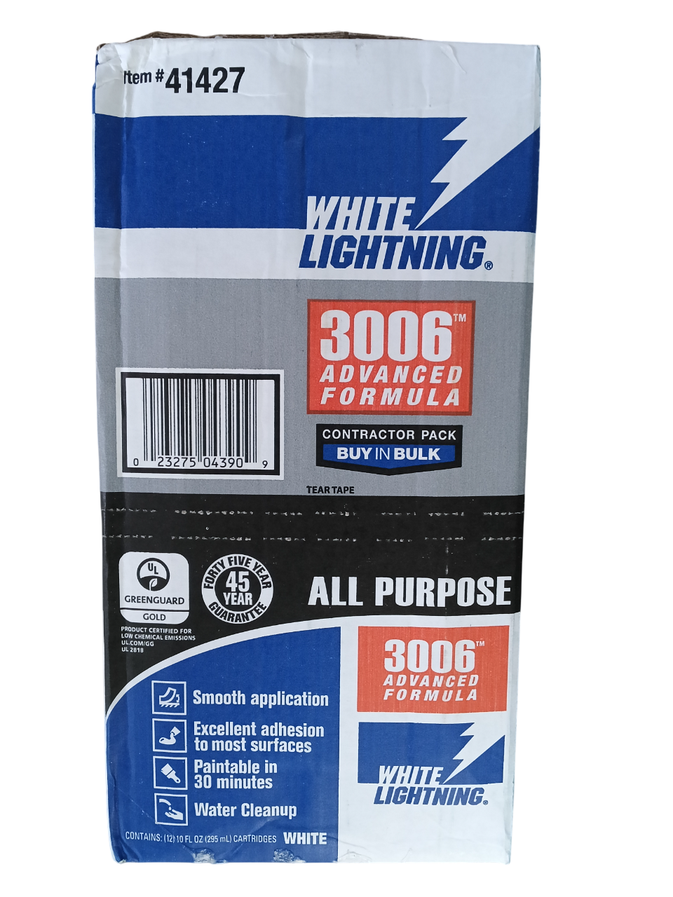 White Lightning 30060 - 10 oz Original Formula Caulk (Box of 12)