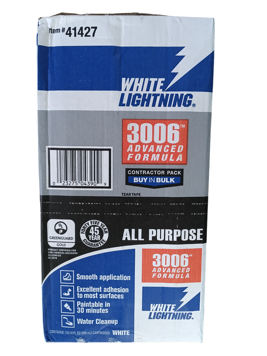 White Lightning 30060 - 10 oz Original Formula Caulk (Box of 12)