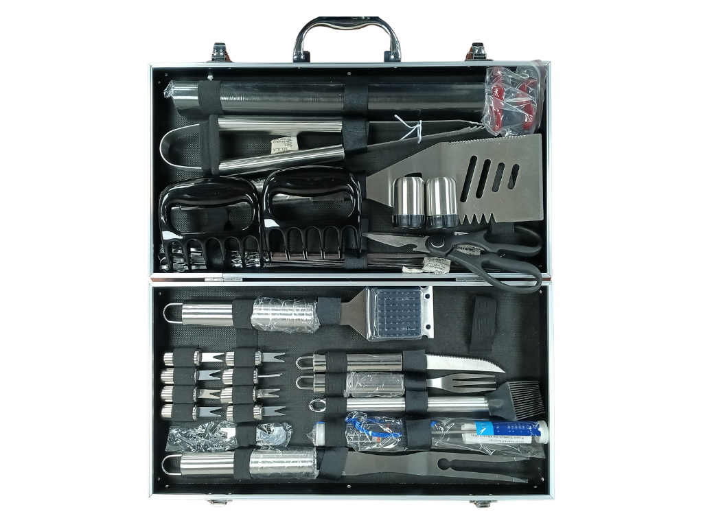 36-Piece Aluminum & Stainless Steel BBQ Tool Kit