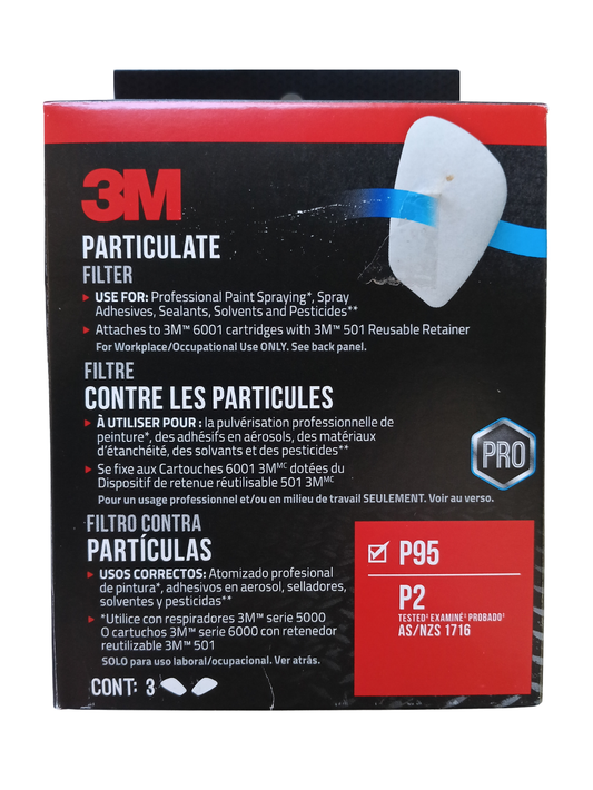 3M P95/P2 Particulate Filters (3-Pair Pack) – Pro-Grade Respiratory Protection (5P71)