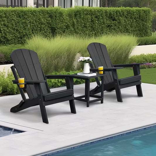 Heavy-Duty All-Weather HDPE Adirondack 3-Piece Set