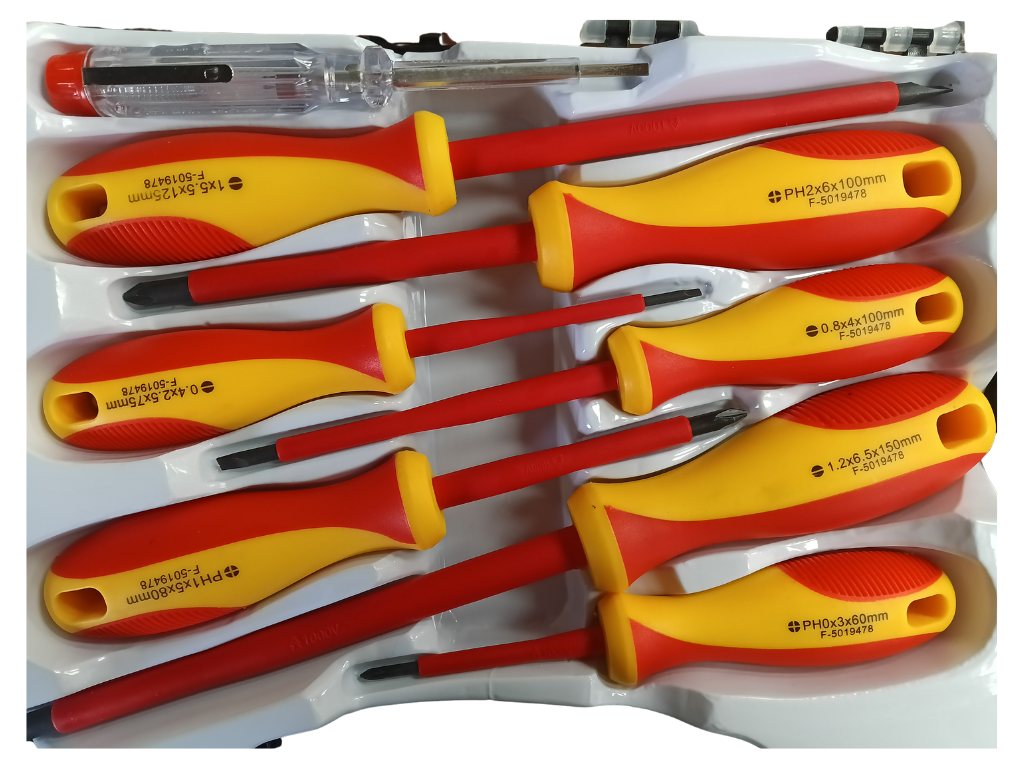 Insulated Screwdriver Set – Professional Electrician’s Tools 8 pc