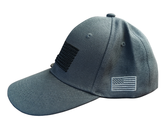 Dark Grey American Flag Hat – Adjustable Strap Back