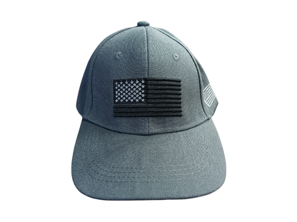 Dark Grey American Flag Hat – Adjustable Strap Back