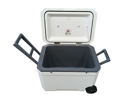 Vevor 45 QT Insulated Wheeled Cooler Box Portable 64 Can Capacity with Cup Holder