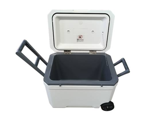 Vevor 45 QT Insulated Wheeled Cooler Box Portable 64 Can Capacity with Cup Holder